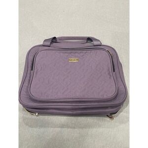 Nishel Travel Cosmetic Carrier Purple 10x12 when closed